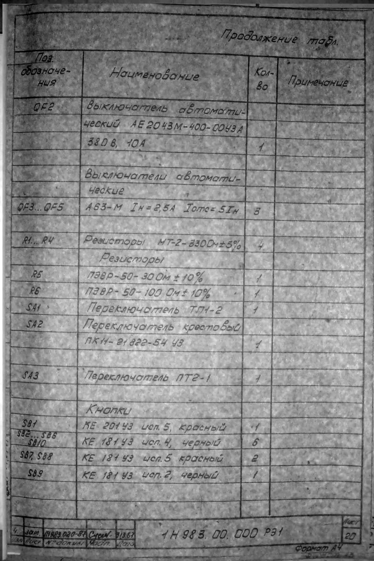 Перелік елементів трубонарізного верстата 1Н983 Перелік елементів трубонарізного верстата 1Н983